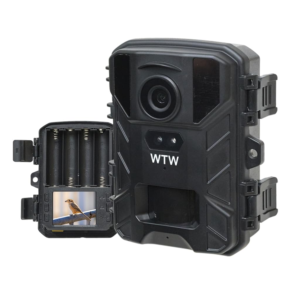 WTW 塚本無線 トレイルカメラ 動画4K800万画素 防犯カメラ 熊 害獣 監視カメラ 静止画5000万画素 夜間撮影 乾電池 防水 屋外 屋内 MicroSDカード 長時間 簡単設置 電源不要 ネット不要 カラー液晶内蔵 動体検知 安心の国内サポート WTW-TC39