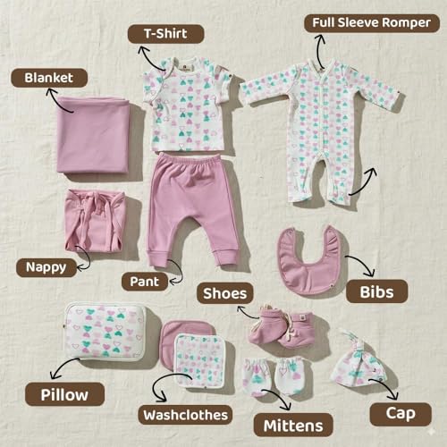 Image of StarAndDaisy New Born Baby Clothes 0-3 Months /Soft Pure Cotton Baby Clothes Set 0-3 Months /Perfect Newborn Baby Gift Set for Boys & Girls - Set of 12