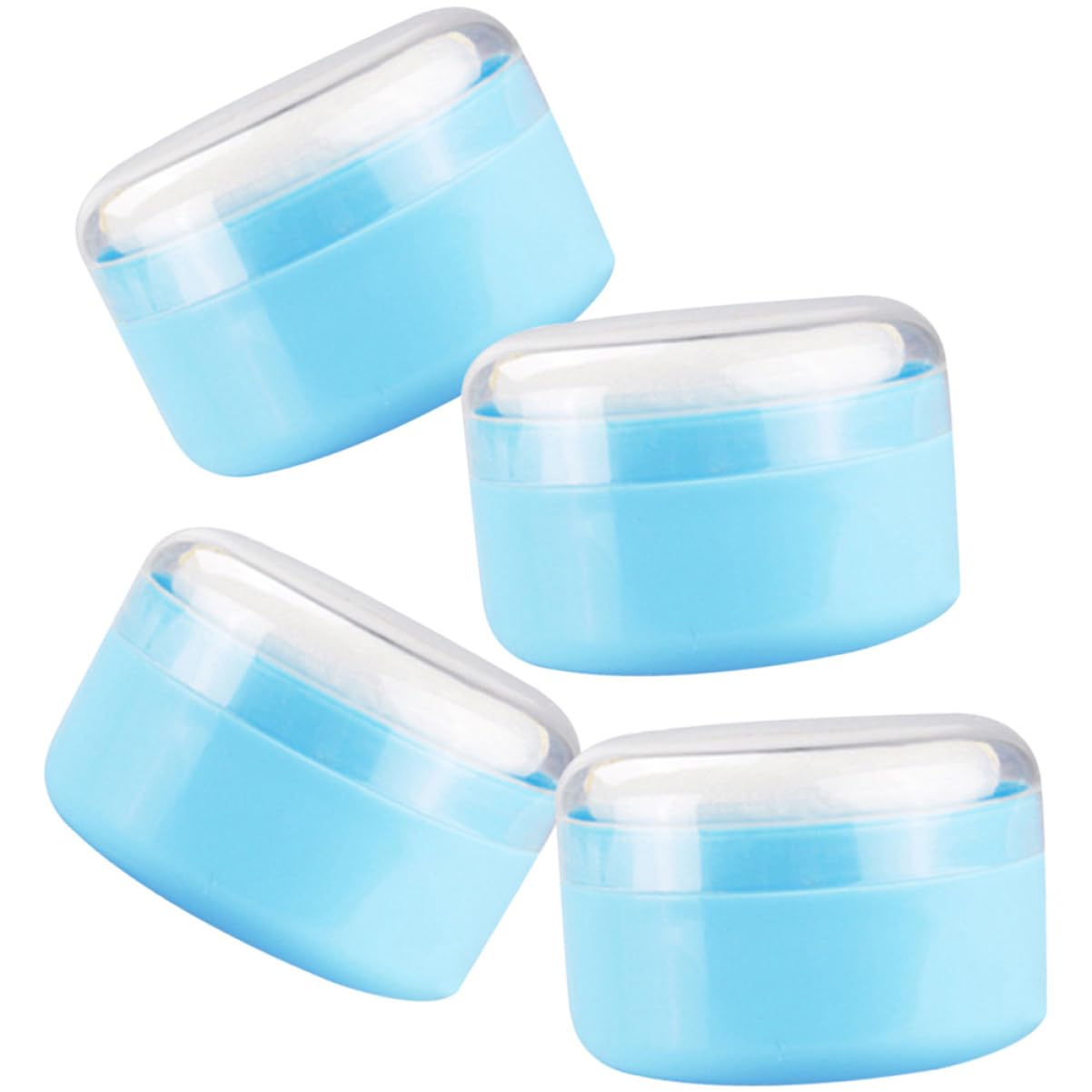 NIYANGLE 4Pcs Body Powder Puff and Container Set Lightweight and Portable Powder Dispenser for Safe and Gentle Care for Home Use