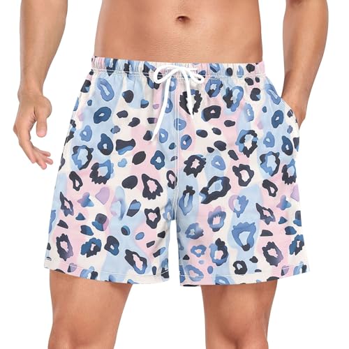 Men's Board Shorts Swim Trunks with Compression Liner Quick Dry Swimwear Running