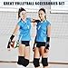 Volleyball Knee Pads Volleyball Arm Sleeves, UMACWIN Volleyball Accessories Set with Knee Pads Arm Pads Sweatband Scrunchie Makeup Bag Cooling Towel and Drawstring Bag for Women Girls Youth