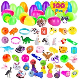 Easter Egg Hunt Kit 100pcs Surprise Eggs Filled with Novelty Toys Easter Gifts for Kids Toddlers