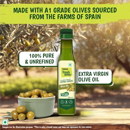 Image of Tata Simply Better Extra Virgin Olive Oil 250ml (Pack of 3)