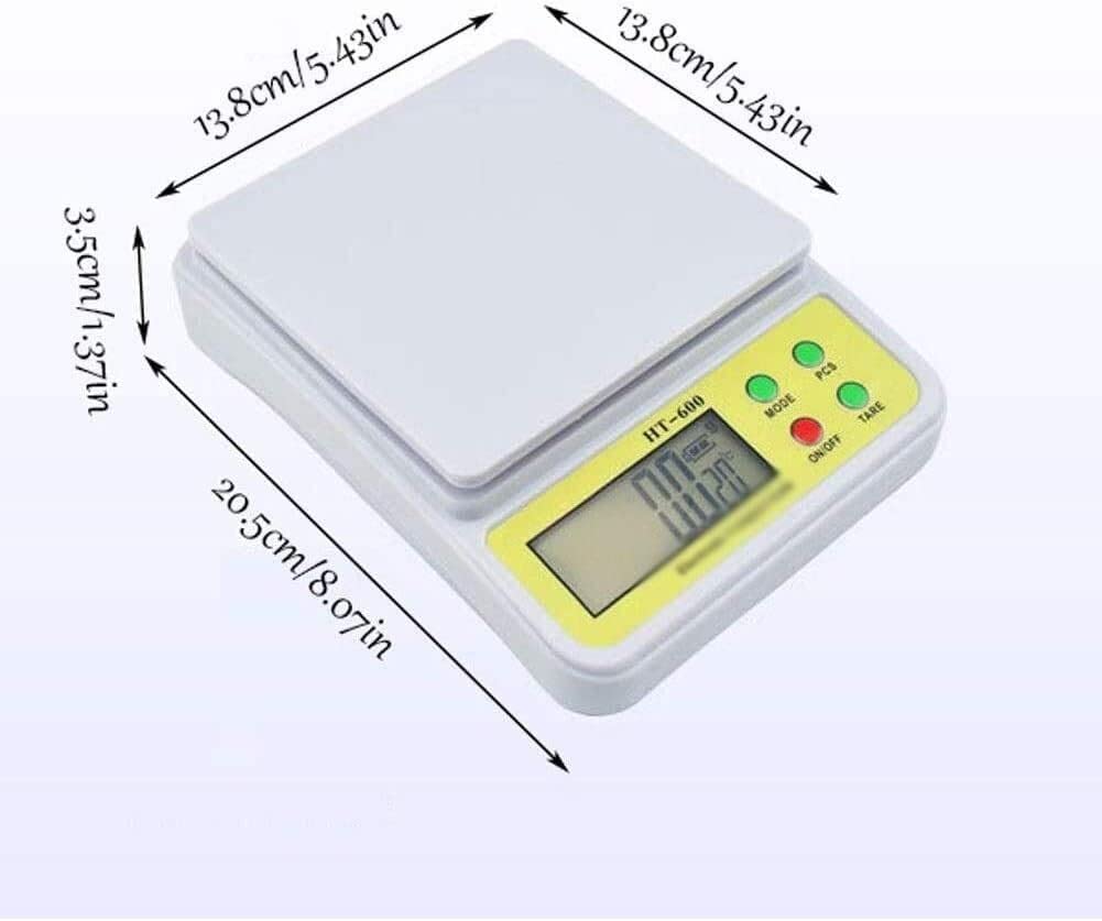 Kitchen Wlectronic Lebensmittelwaage, digitale Küchenwaage, elektronische Waage, 5 kg, 1 g, LCD-Hintergrundbeleuchtung, Tara-Funktion, Touch-Taste, Multifunktions-Zählwaage, Waage