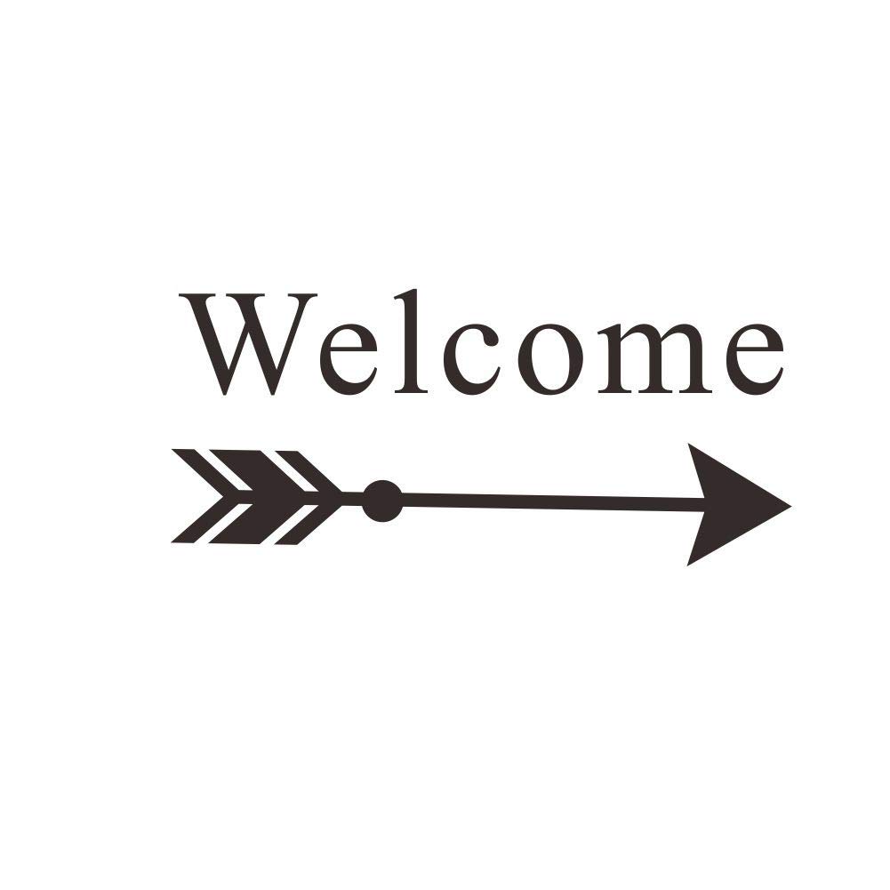 ADECNS Welcome Sticker Tribal Arrow Decals for Front Door Modern Wall Art Vinyl Decals (16.2''x7.8'')