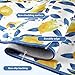 Sliner Blue 2 Pcs Lemon Kitchen Mats Lemon Kitchen Rugs for Floor Washable Soft Non Slip Carpet for Bathroom Sink Laundry Decor, 17