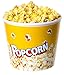 Red Co. Set of 4 Nesting Movie Theater Themed Popcorn Buckets with Individual Designs - 2 Quarts Each (Fun Family Pack)