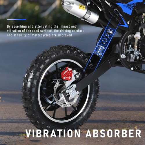 Image of 50cc Dirt Bike for Adults & Kids-Kids Dirt Bike 2-Stroke Gas Powered Off Road Motorcycle Mini Bikes with Speeds up to 40 MPH for Uphill and Off-Road Conditions Pull Start ﻿ (Blue)