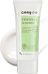 Protetor Solar FPS 50 PA++++ Protetor Solar Facial com Umidade Calmante Centella Asiatica Protetor Solar Coreano Fosco Não Branco para Pele Oleosa e Sensível