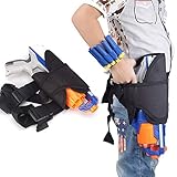 Leagway Kids Tactical Waist Bag, Tactical Waist Leg Holster for Nerf Guns N-Strike Elite Series Blaster, Adjustable Nerf Gun Holster for Nerf Guns (Dart and Dart Wrister Not Included)