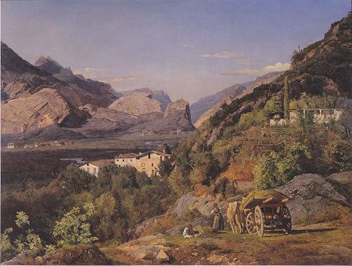 Affiche toile montagnes d'At Waldmueller pour creer une ambiance nature apaisante dans votre salon
