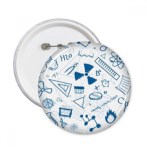 Badge Button Chimie et Physique pour Customiser vos Vestes et Sacs d'Étudiant Lot de 5 M