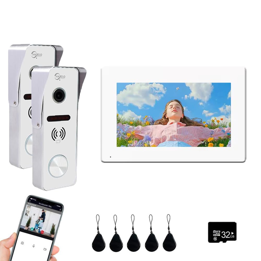 Image demonstrating the night vision feature of the doorbell camera, showing clear black and white footage at night.