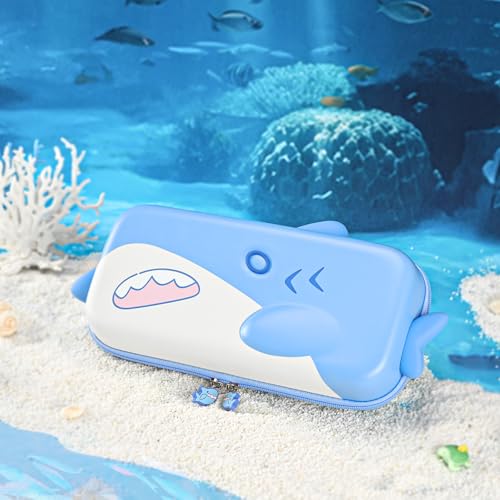 Image of GeekShare Portable Carrying Case Compatible with Switch 2 (2025), Hard Storage Bag with 12 Game Card Slots, Cute Travel Case for Switch 2 Console and Accessories, Shark