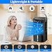 Upgraded Portable Air Conditioners- Evaporative Air Cooler,Portable AC with 3 Wind Speed & Mist, Mini Cooling Fan Personal Air Conditioner with 7 Night Light & 2-4H Timer for Bedroom Office Home-Black