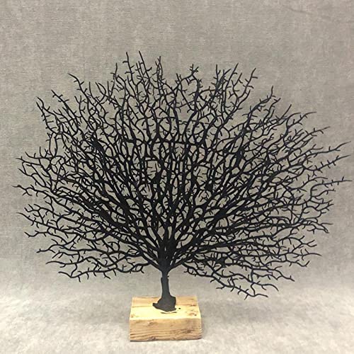 Statue originale corail arbre noir resine deco interieur - 6