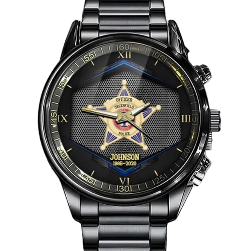 Personalized US Police Badge Watch