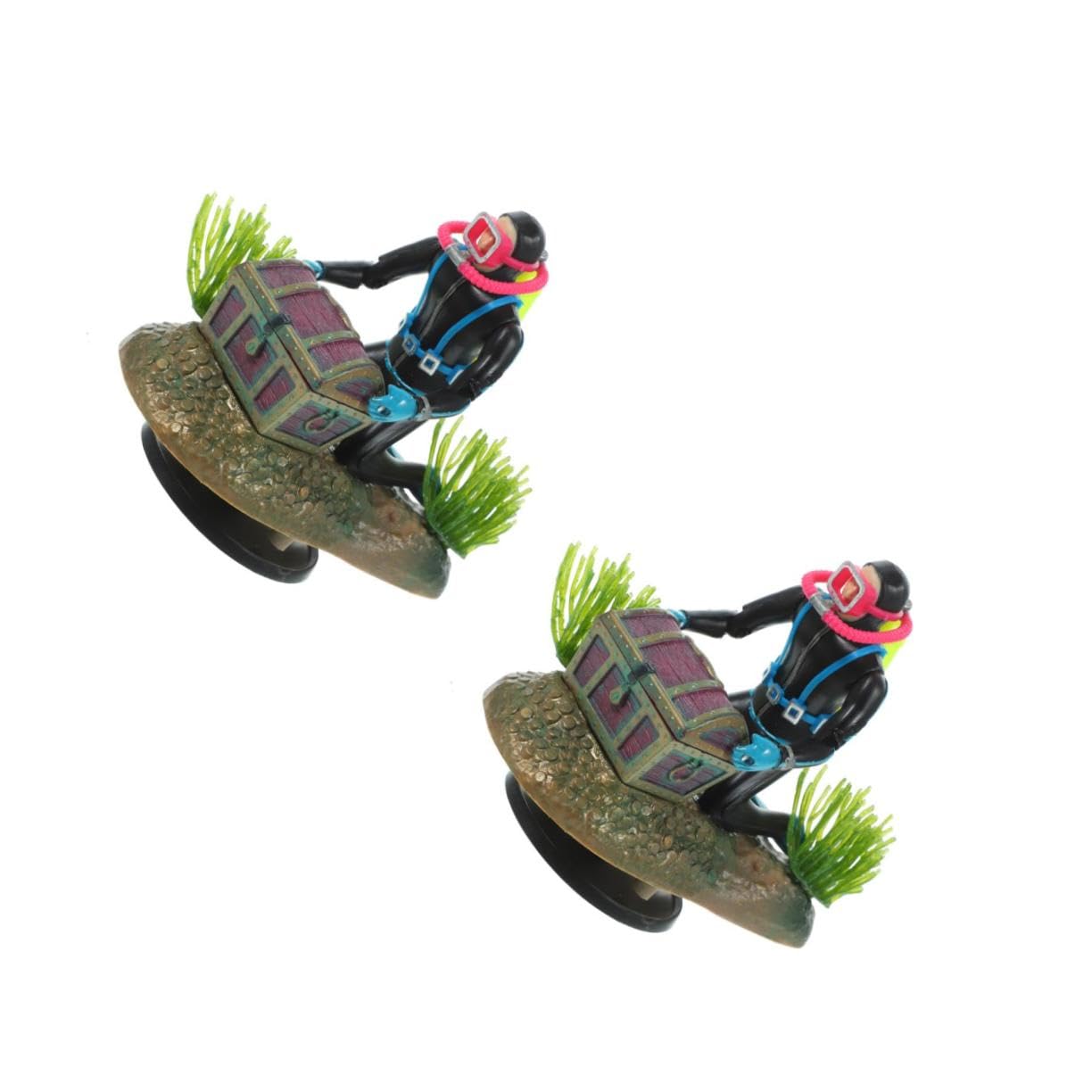 OUNONA Lot De 2 Mini-Plongeurs Décoratifs Flottants pour Aquarium Figurines De Collection en Plastique