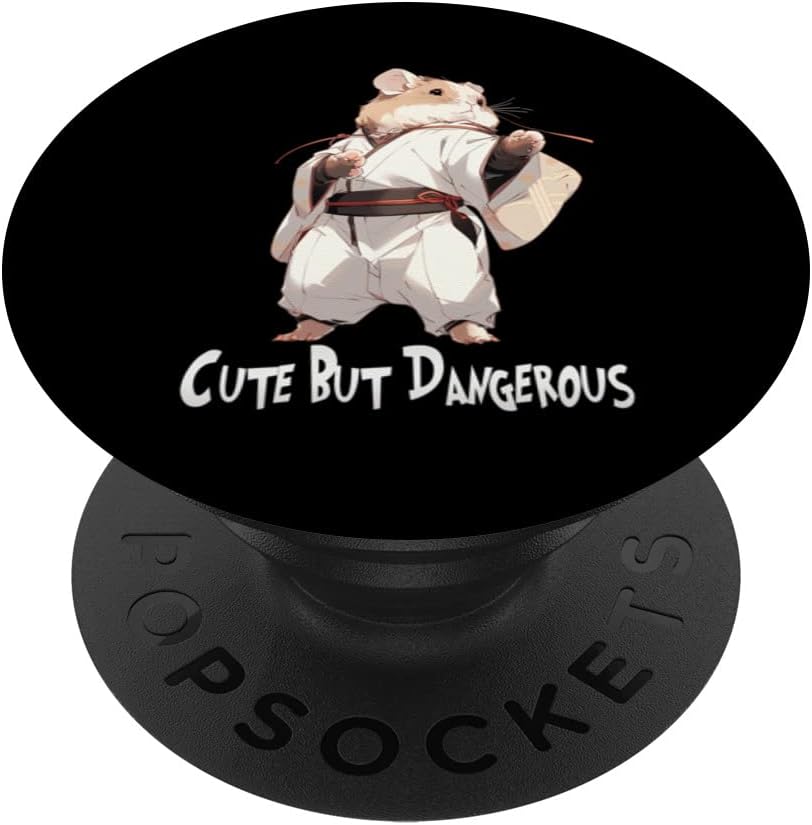 Karate de hámster divertido lindo pero peligroso PopSockets PopGrip Intercambiable