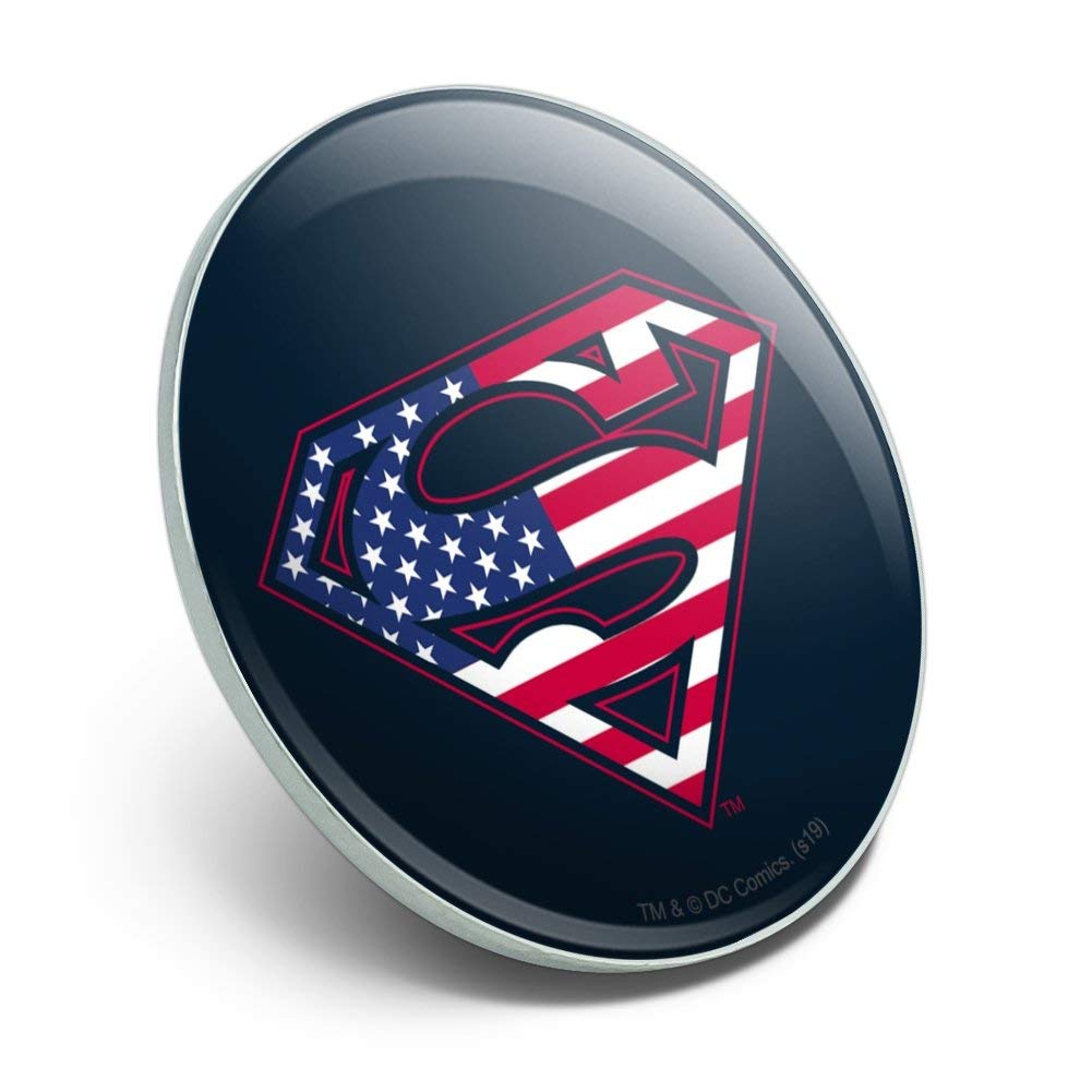 Superman USA American Flag Shield Logo Metal 1.1
