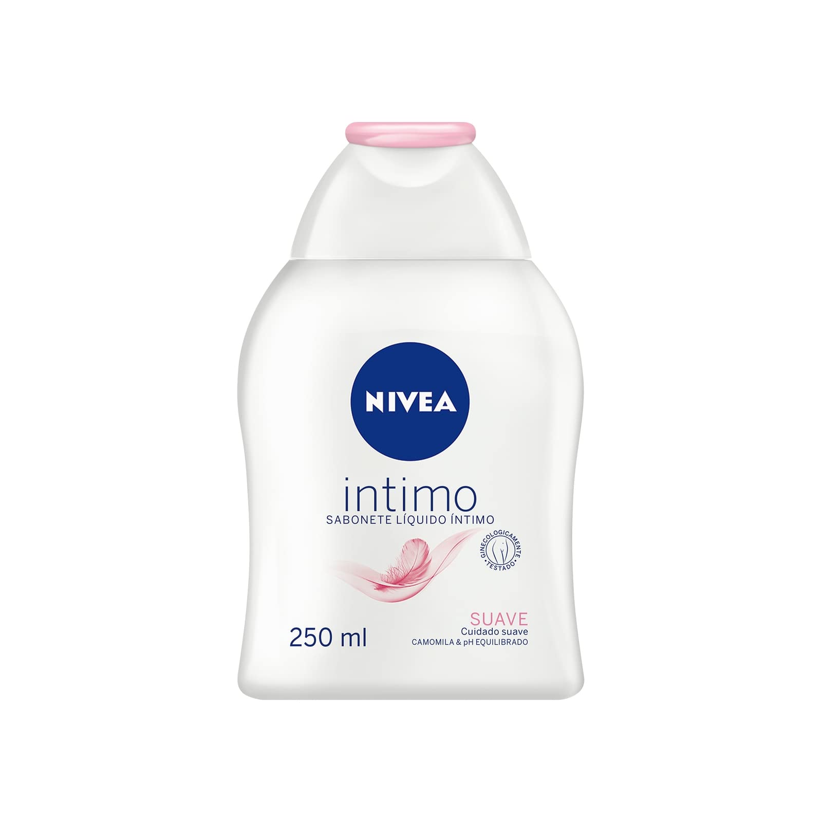 NIVEA Sabonete Líquido Íntimo Suave 250ml - Mantém o ph natural, com extrato de camomila, limpeza suave, sem corantes, testado dermatologicamente e ginecologicamente