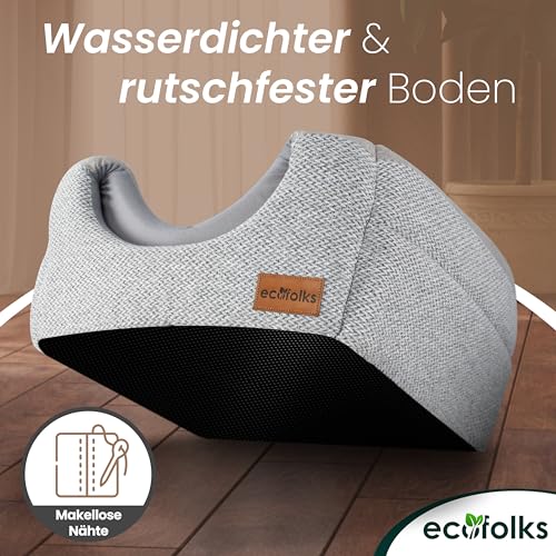 ECOFOLKS 3in1 antibakterielles Katzenbett, Katzenhöhle | Sofa & Kuschelbett – wandelbar, stylisch & platzsparend | Perfekt für Moderne Wohnräume