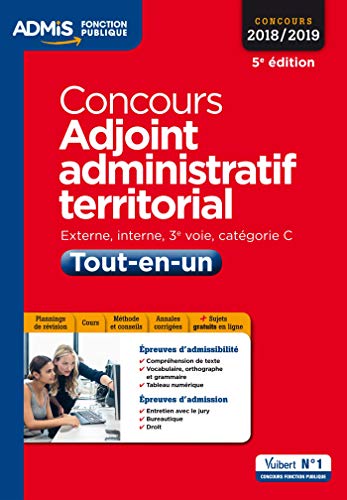 Télécharger Concours Adjoint administratif territorial - Catégorie C - Tout-en-un : Concours 2018-2019 (Admis F Livre eBook France