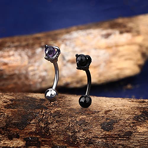 OUFER Rook Earrings Dragon Claw Eyebrow Rings 316L Surgical Steel 16G Curved Barbell Rook Daith Piercing Jewelry4