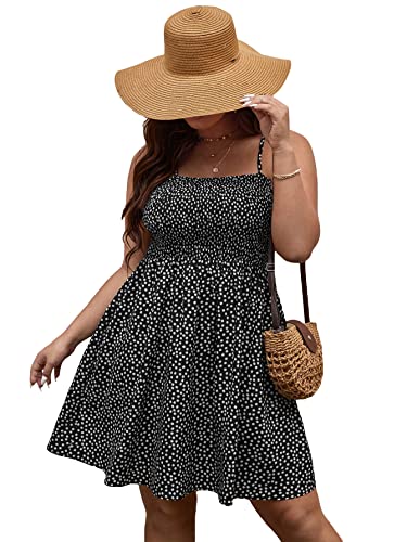 MakeMeChic Women's Plus Size Ditsy....