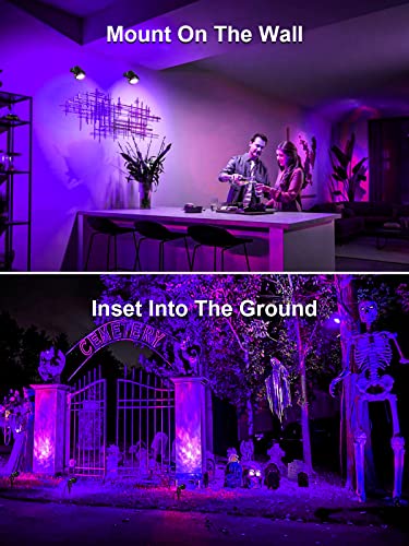 Zuckeo 15W Halloween Black Lights Landscape Lighting Outdoor Spotlights Led Blacklight With Us Plug, Waterproof Flood Black Light For Glow Party Bar Bedroom Poster Stage Lighting Body Paint (2Pack) #TOP2
