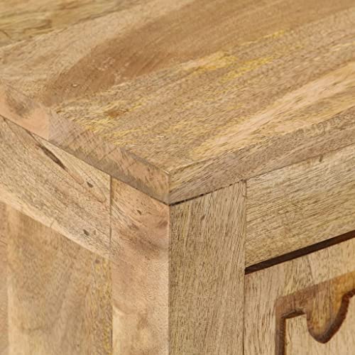 Table de chevet grand compartiment de rangement meuble de lit bois de manguier