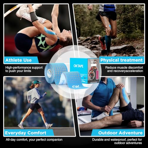 Image of OK TAPE Kinesiology Tape for Muscle Support Uncut 2in x 16ft