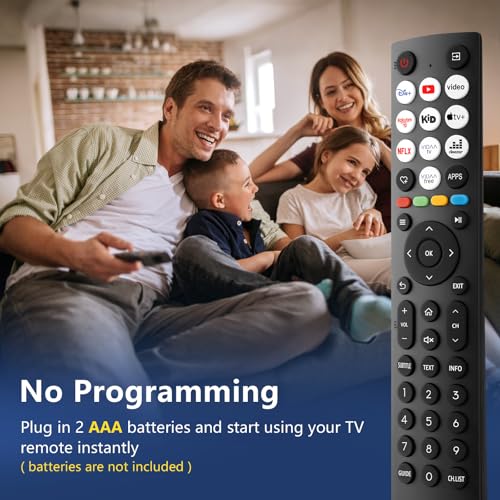 Image of Universal Remote Control for Hisense VIDAA 4K UHD FHD QLED LED LCD HDTV Smart TV Remote Replacement Compatible with Hisense TV 32A4KTUK 43A4K 32A4N 55A6N 65A7N 75U6N 58E7NQ ERF3A80 EN2A30 ERF2AC36H