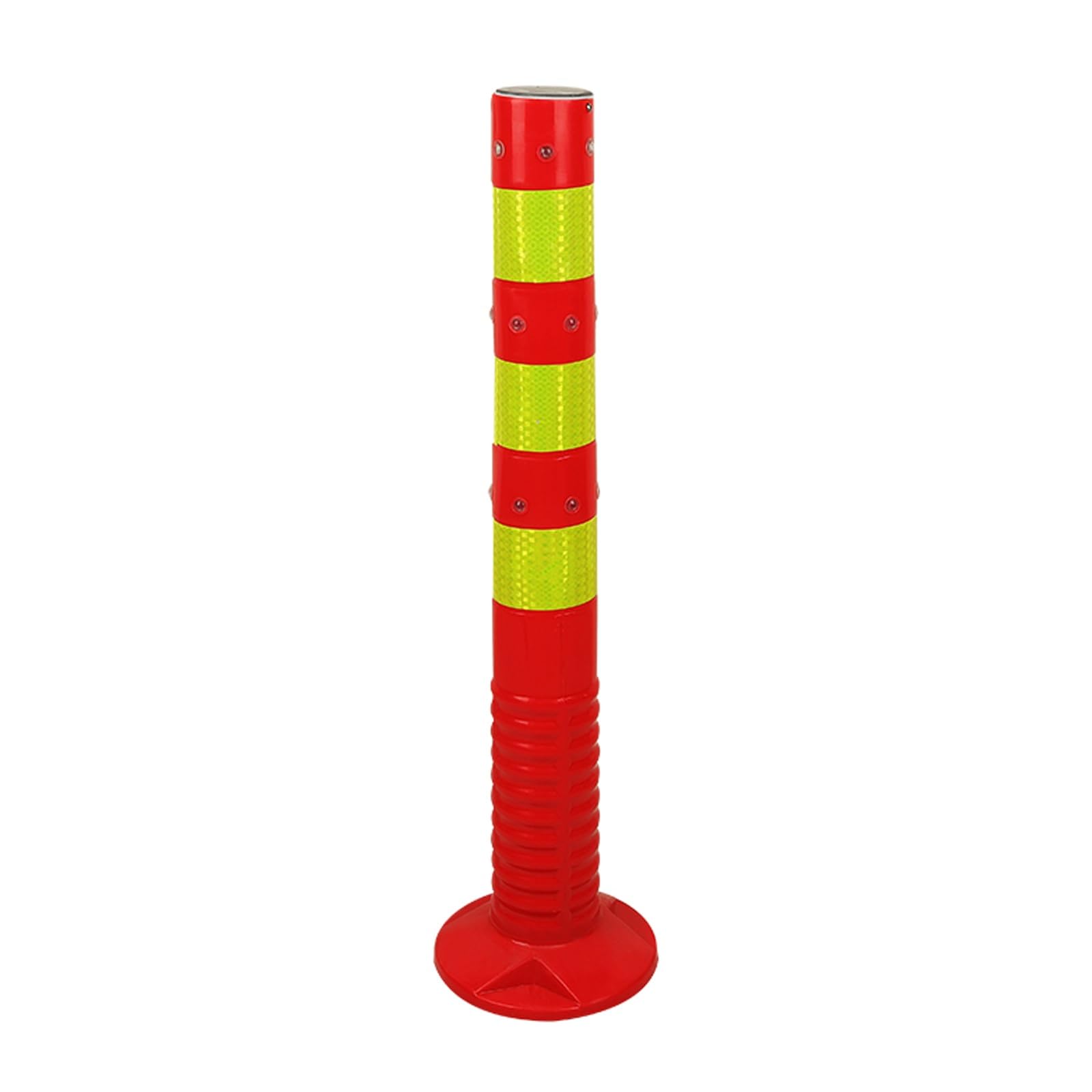 HCZKIUJY Portable Traffic Safety Bollard with Light for Construction Barriers and Parking Warning (Yellow (1pcs))