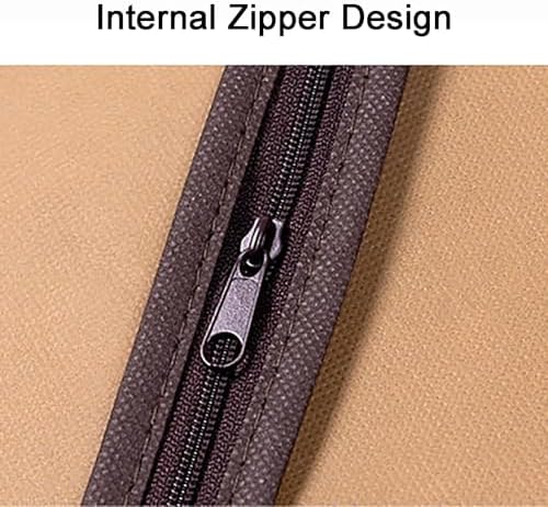 Premium Garment Bags for Suits, Jackets & Dresses - Non-Woven Hanging Storage with Carry Handles - Durable Brown Clothing Covers for Travel & Home Organization image 5