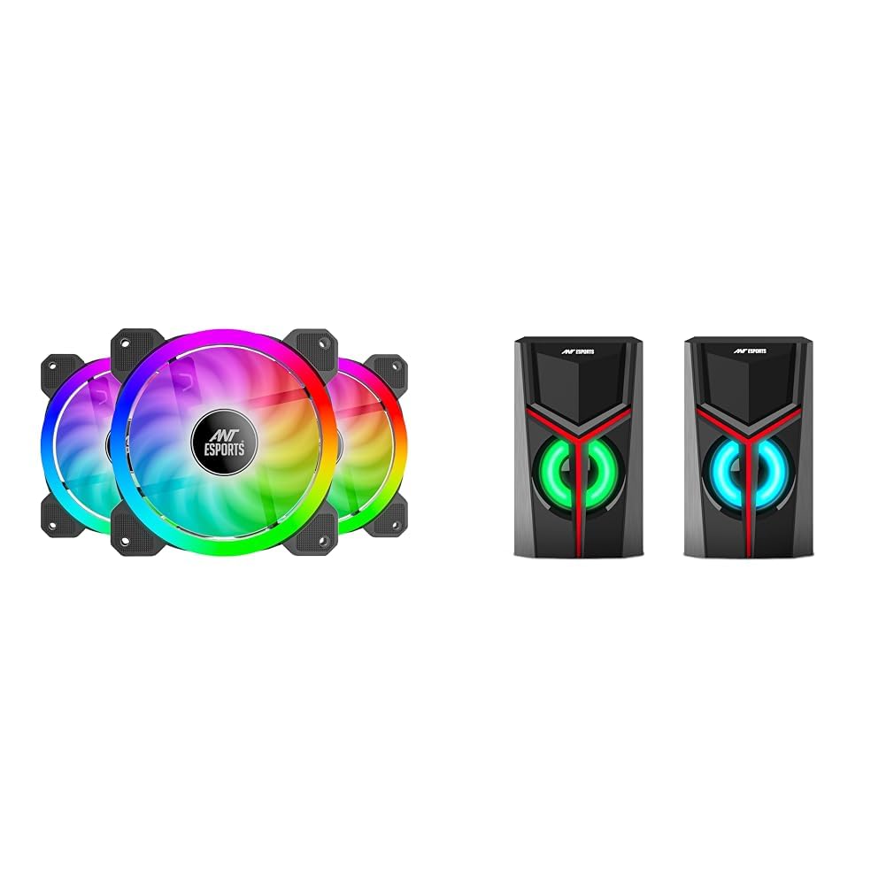 Ant Esports Superflow 120mm 3 IN 1 ARGB Three Dual-Sided ARGB ring light PWM Case Fan Kit - Black, 4 (B0BC13NXXZ) Amazon Price History, Amazon Price Tracker