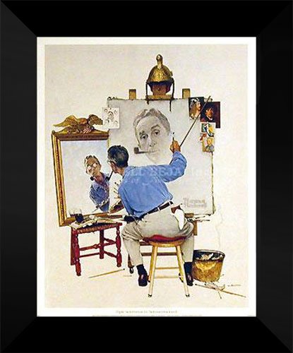 Norman RockwellフィギュアTRIPLE SELF PORTRAIT 1999 Norman Rockwell 