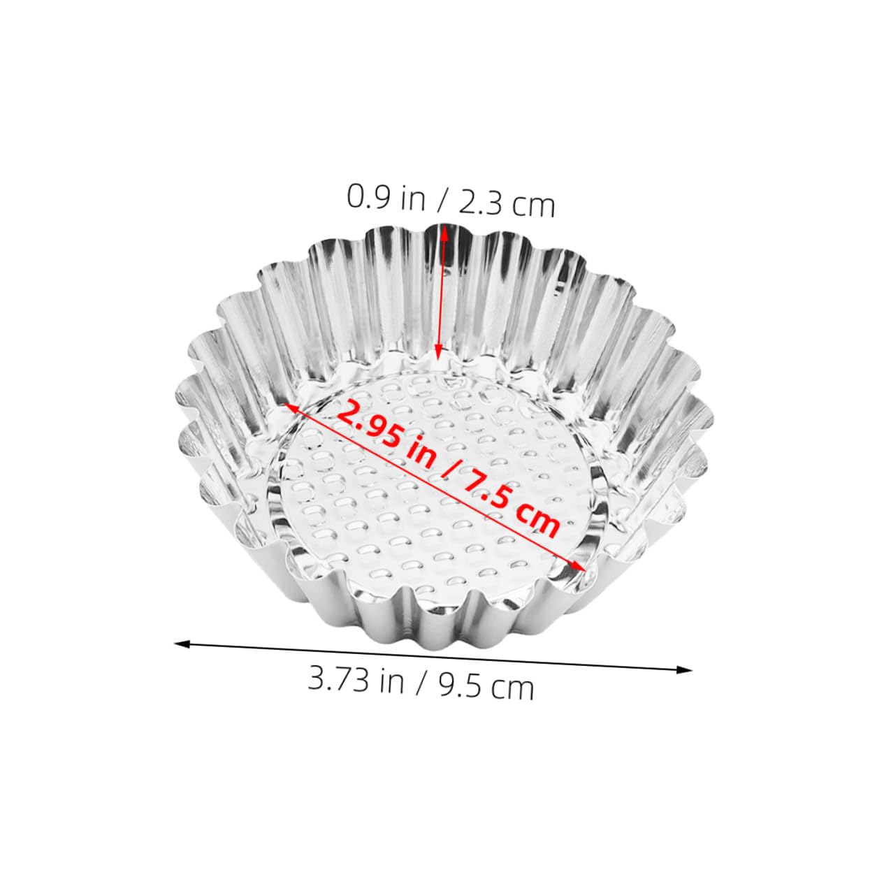 Amosfun Moule à Tartelettes aux Œufs Rond 30 Pièces en Acier Inoxydable
