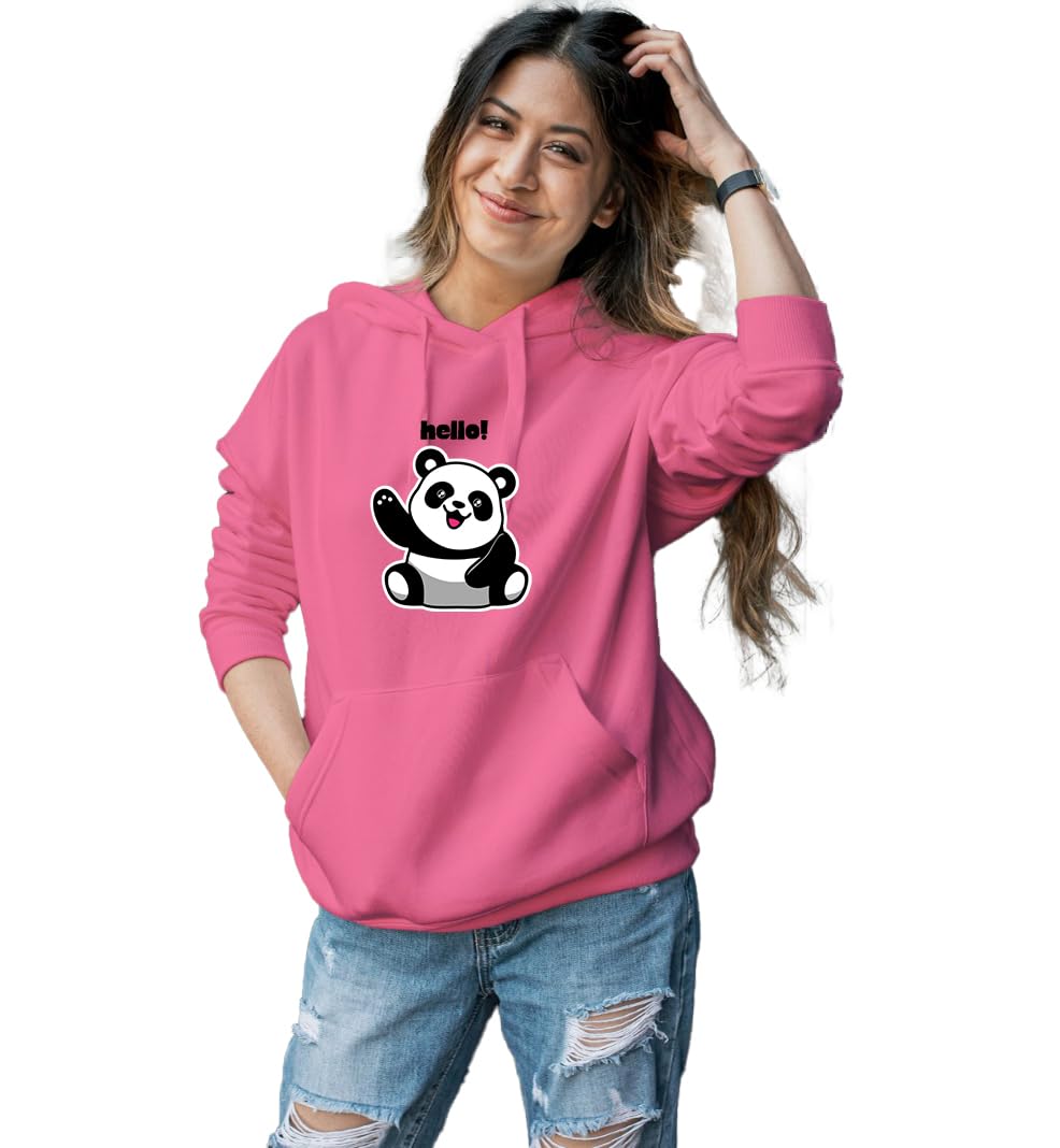 Anouk Women Solid Plain Hooded Sweatshirt | Cotton Blend Full Sleeve Winter Hoodie with Kangaroo Pocket in neutral