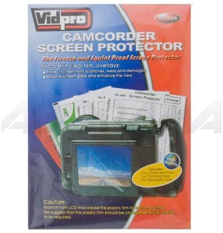 VidPro VidPro HL406 - Protector de pantalla LCD de tamaño universal para cámaras digitales y videocámaras, paquete de 5