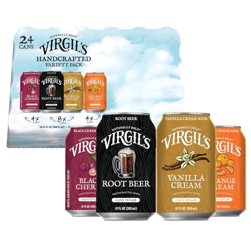 Virgil's Handcrafted Orange Cream Soda - Zesty Bold Flavor - 12oz Cans, 24 Pack