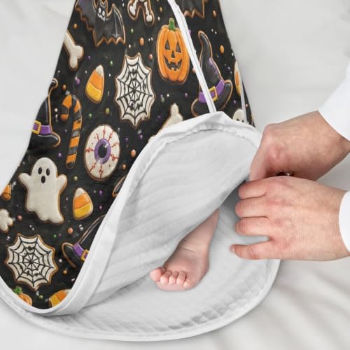 Kigai Happy Halloween Baby Sleep Sack Wearable Blanket Sleeping Bag 2-Way Zipper Soft Swaddle Transition Sack — view 4