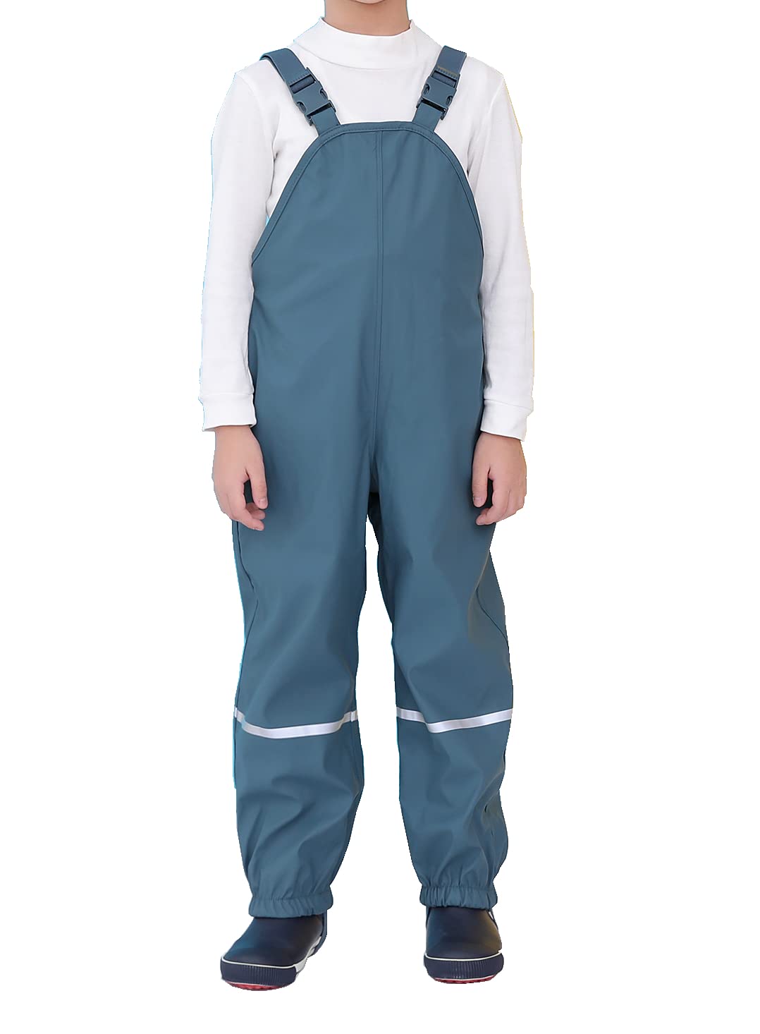 Pantaloni Impermeabili Unisex Bambino Bambina PU Fodera in Pile Prova Sporca Pantaloni di Fango con Traspirante Bimba Bimbo Abbigliamento Antipioggia