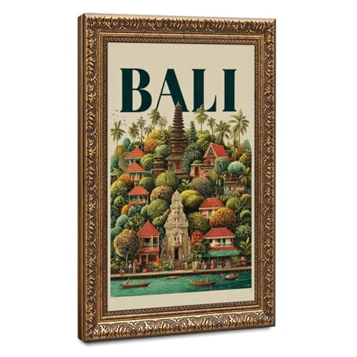Poster de tourisme bohème de Bali sur toile - Décoration murale salon 50x76cm
