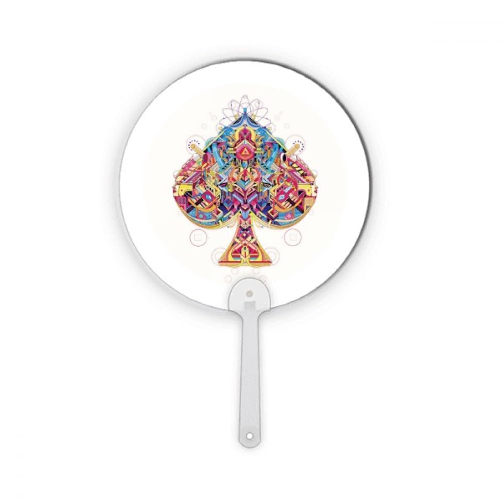 Jeu de cartes à jouer en plastique rond avec motif géométrique de pelle pour décoration