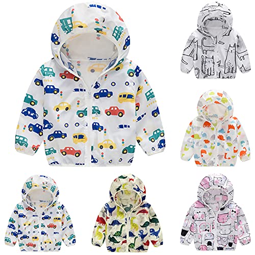 Toddler Girls Boys Waterproof Hoodie Sun Shirts Protection Outwear Jacket Lightweight Breathable Zipper Hooded Coats3