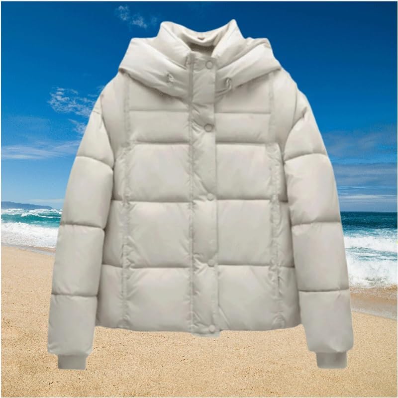 Short Hooded Loose Thick Warm Cotton Padded Jacket for Winter