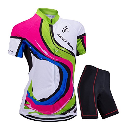 Image of Women's Short Sleeve Cycling Jersey Jacket Cycling Shirt Quick Dry Breathable Mountain Clothing Bike Top