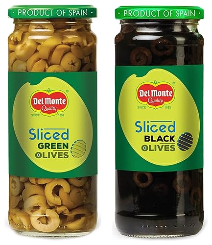 Image of Del Monte Black Sliced Olive, 450g + Del Monte Green Sliced Olives, 450g