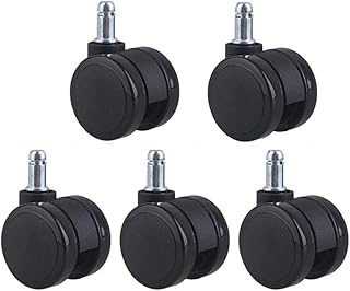 5 piezas 60 mm silla de oficina ruedas giratorias accesorios de muebles de doble rueda